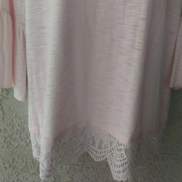 LC Lauren Conrad blush pink keyhole back lace hem - Picture 6 of 8